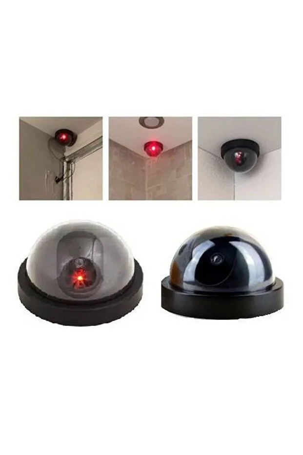 Led Işıklı Dome Sahte Güvenlik Kamerası Caydırıcı